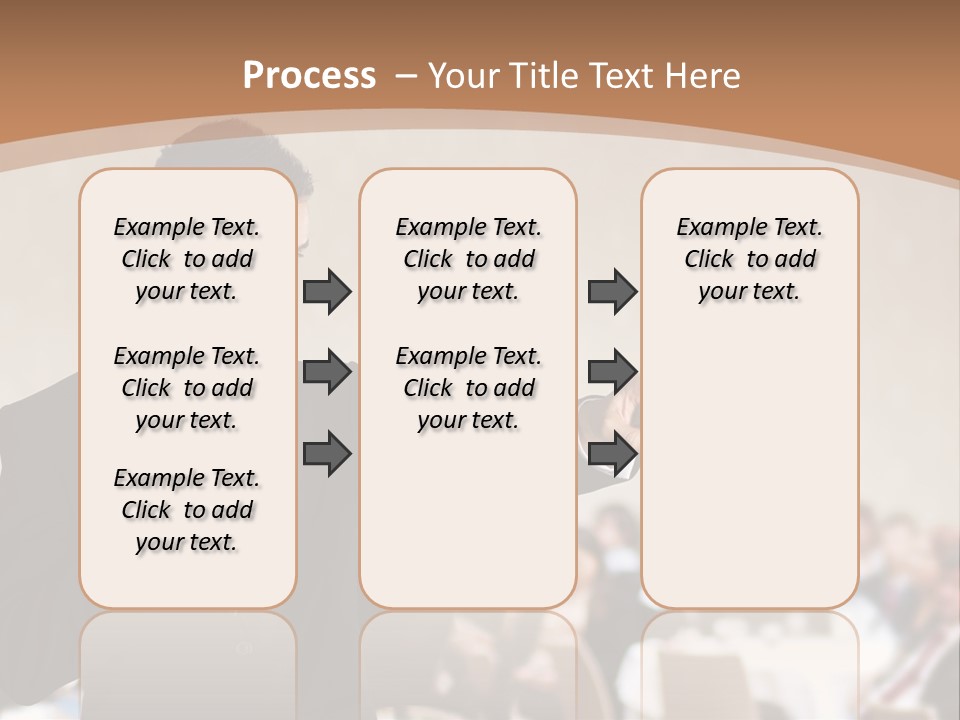 A Man In A Suit Is Giving A Presentation PowerPoint Template