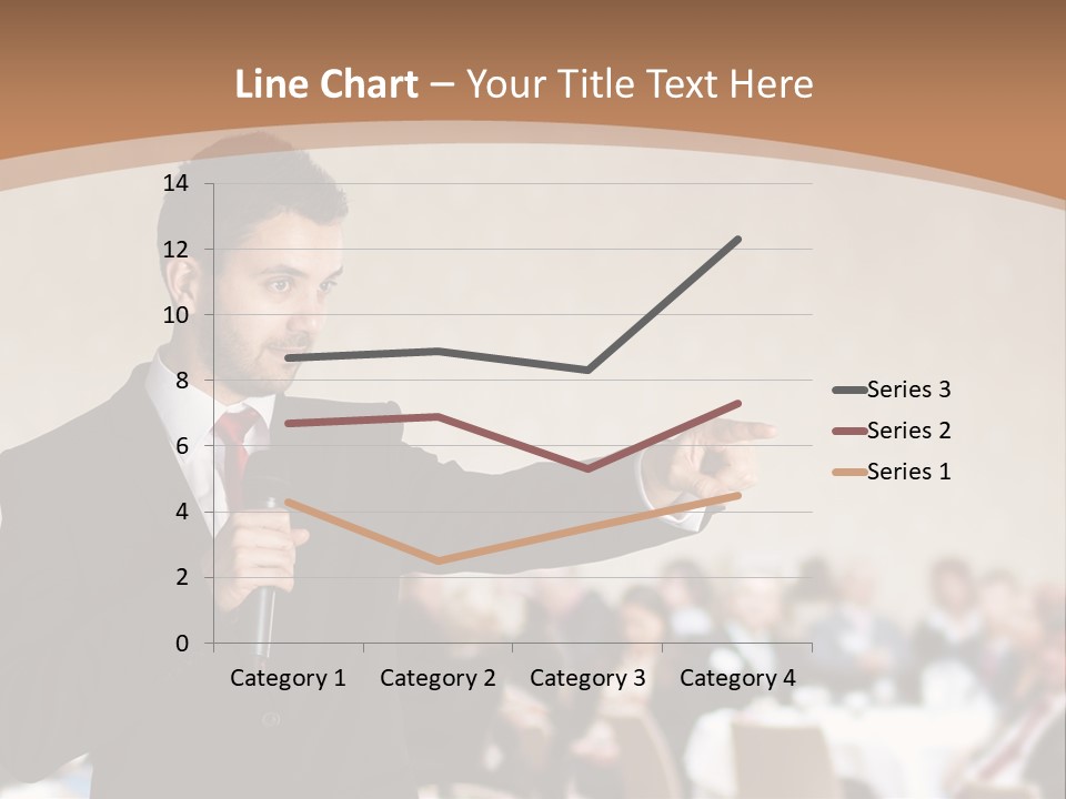 A Man In A Suit Is Giving A Presentation PowerPoint Template