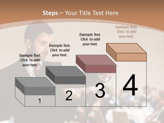 A Man In A Suit Is Giving A Presentation PowerPoint Template