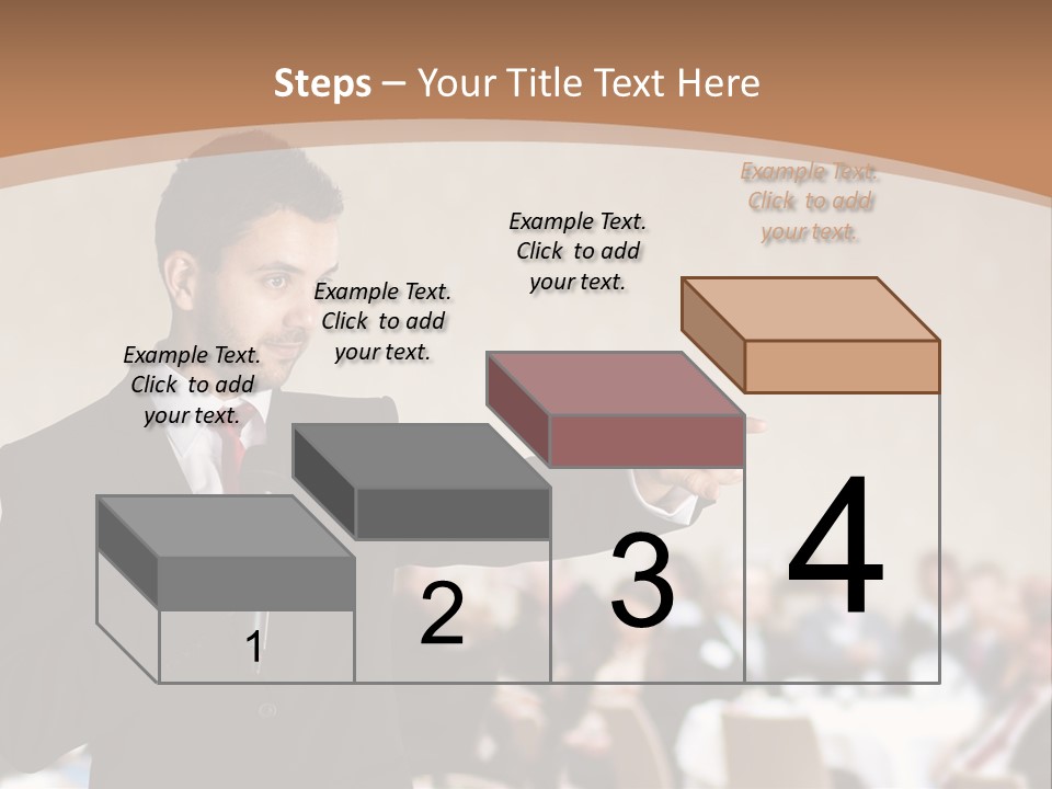 A Man In A Suit Is Giving A Presentation PowerPoint Template