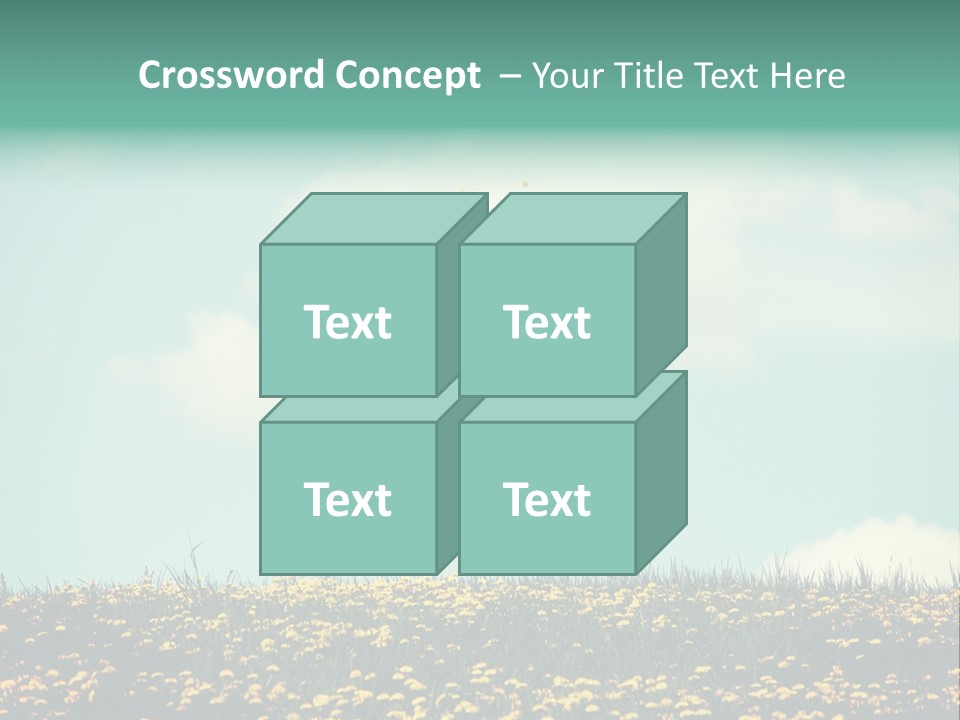 A Woman Jumping In The Air With A Kite PowerPoint Template