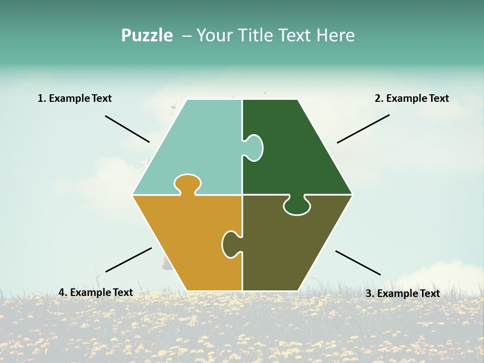 A Woman Jumping In The Air With A Kite PowerPoint Template