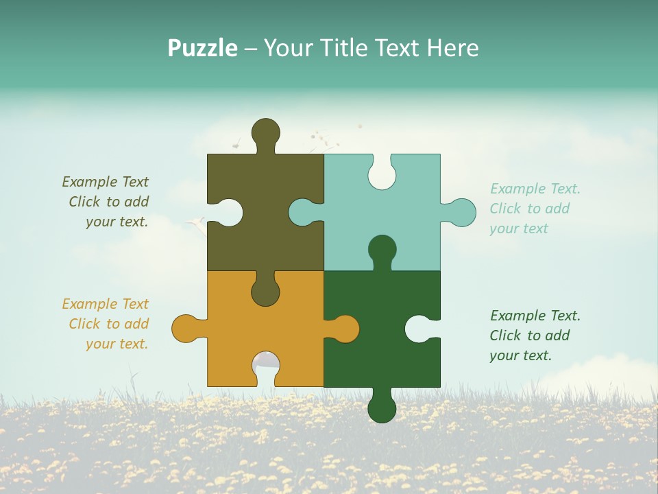 A Woman Jumping In The Air With A Kite PowerPoint Template