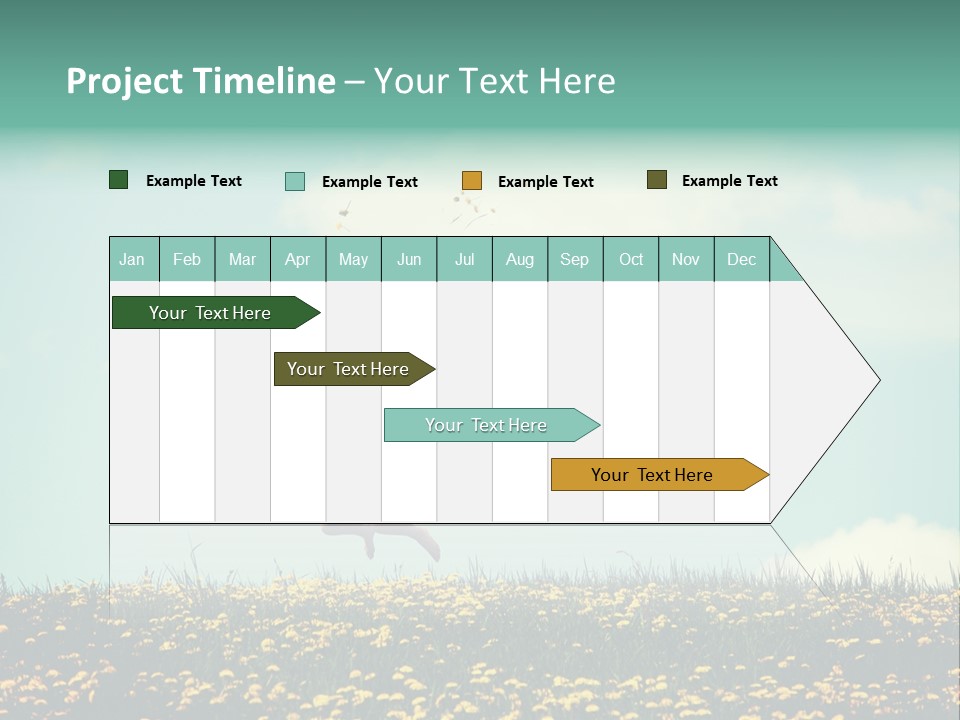 A Woman Jumping In The Air With A Kite PowerPoint Template