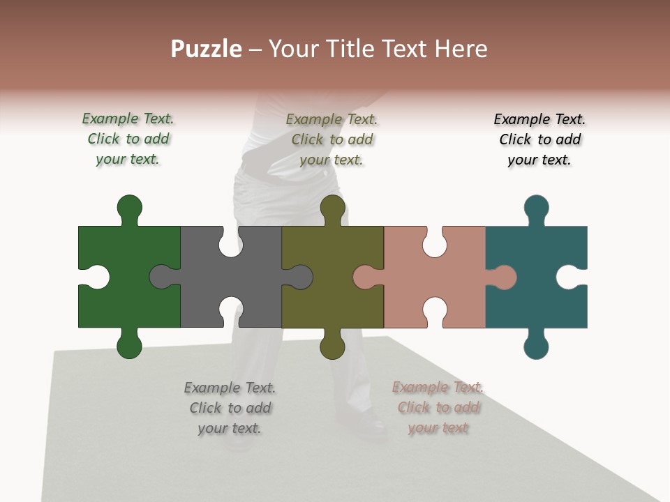 A Man Swinging A Golf Club On Top Of A Green Field PowerPoint Template