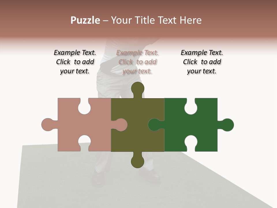 A Man Swinging A Golf Club On Top Of A Green Field PowerPoint Template