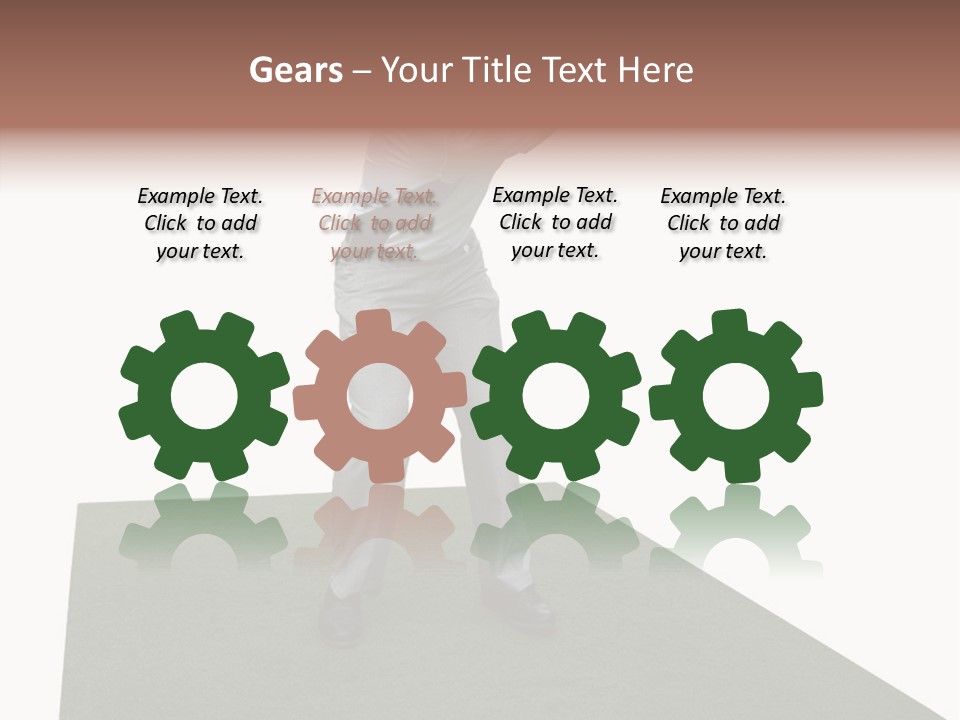 A Man Swinging A Golf Club On Top Of A Green Field PowerPoint Template