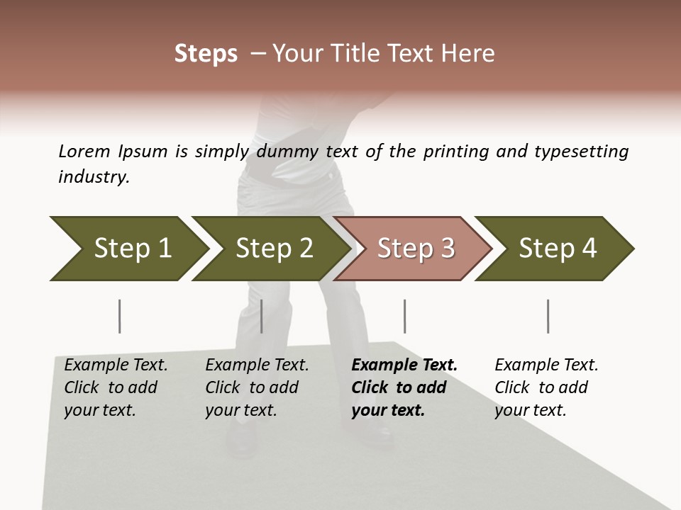 A Man Swinging A Golf Club On Top Of A Green Field PowerPoint Template