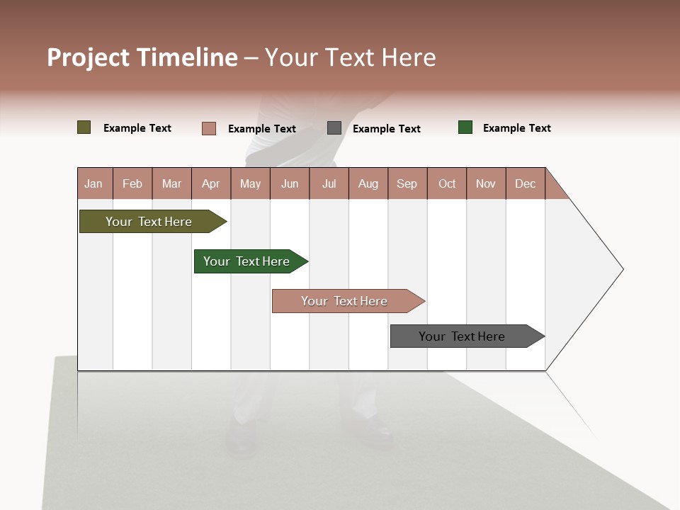A Man Swinging A Golf Club On Top Of A Green Field PowerPoint Template