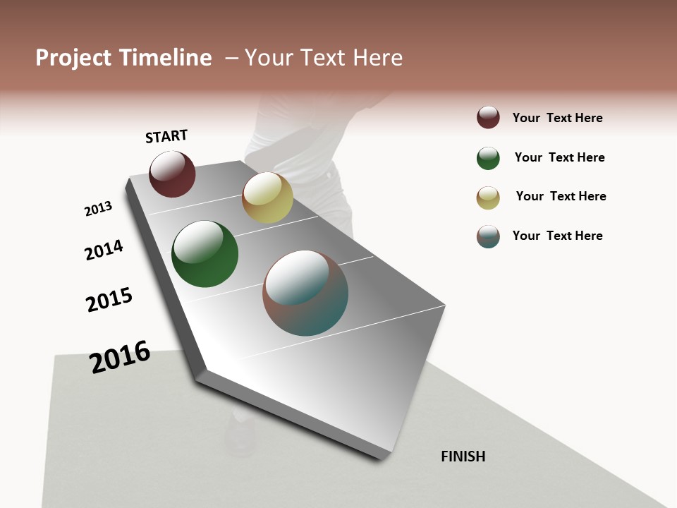 A Man Swinging A Golf Club On Top Of A Green Field PowerPoint Template