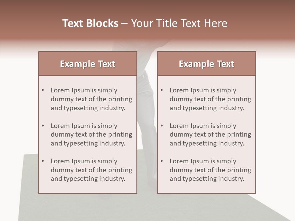 A Man Swinging A Golf Club On Top Of A Green Field PowerPoint Template