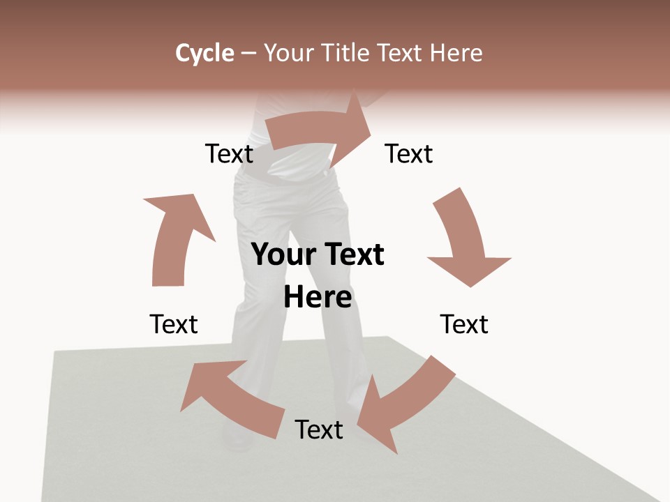 A Man Swinging A Golf Club On Top Of A Green Field PowerPoint Template