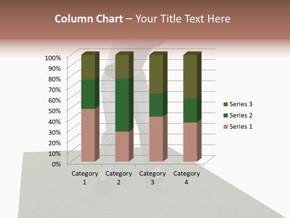 A Man Swinging A Golf Club On Top Of A Green Field PowerPoint Template