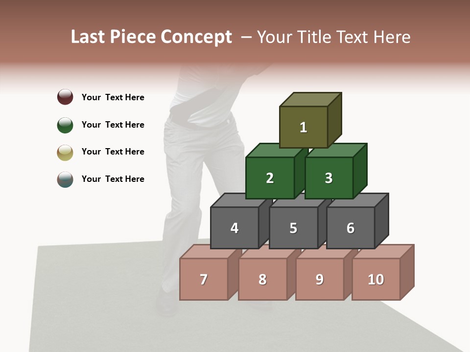 A Man Swinging A Golf Club On Top Of A Green Field PowerPoint Template