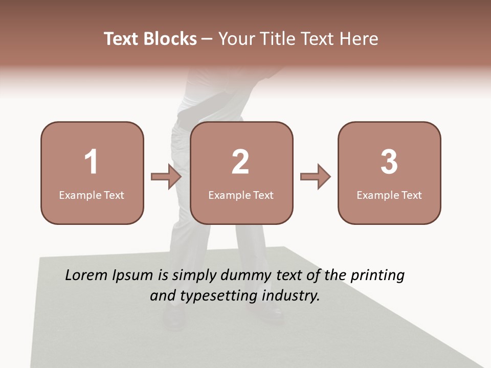 A Man Swinging A Golf Club On Top Of A Green Field PowerPoint Template