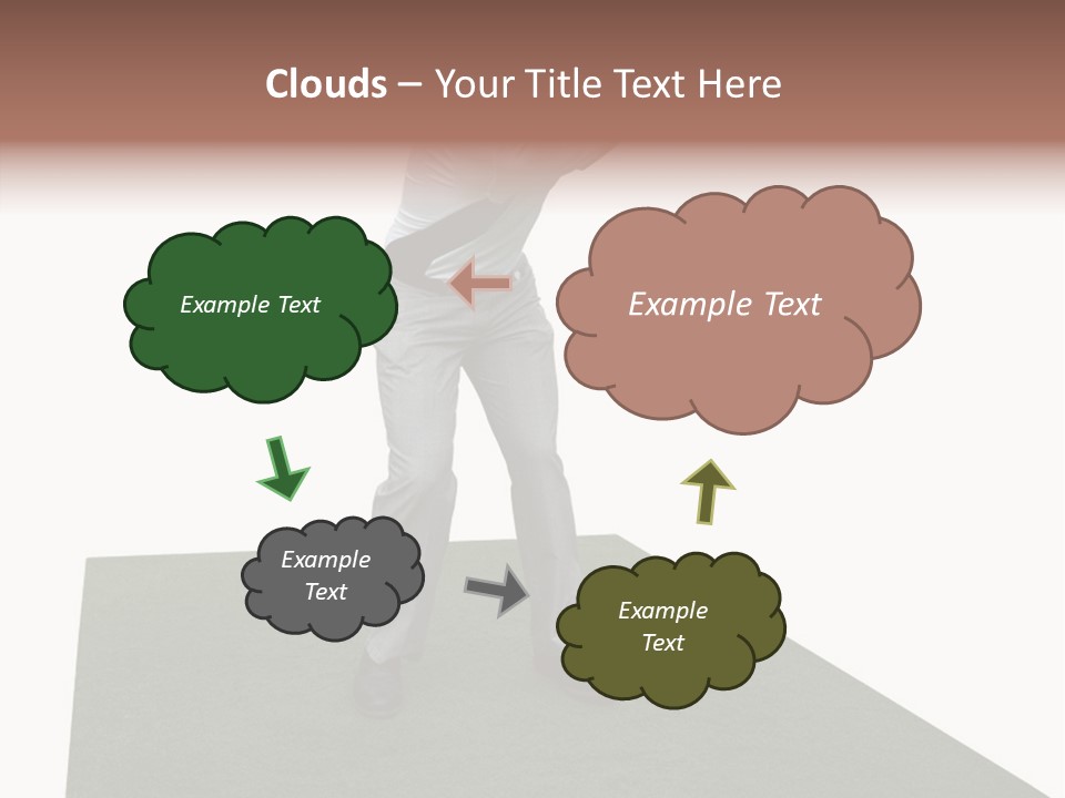 A Man Swinging A Golf Club On Top Of A Green Field PowerPoint Template