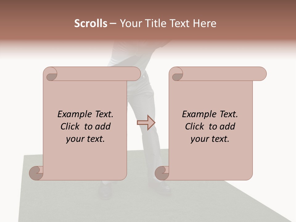 A Man Swinging A Golf Club On Top Of A Green Field PowerPoint Template