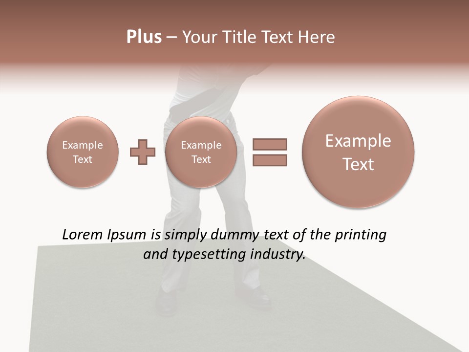 A Man Swinging A Golf Club On Top Of A Green Field PowerPoint Template