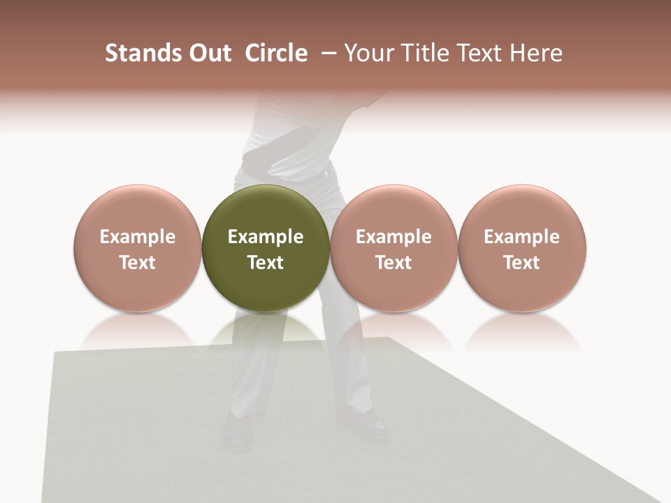 A Man Swinging A Golf Club On Top Of A Green Field PowerPoint Template