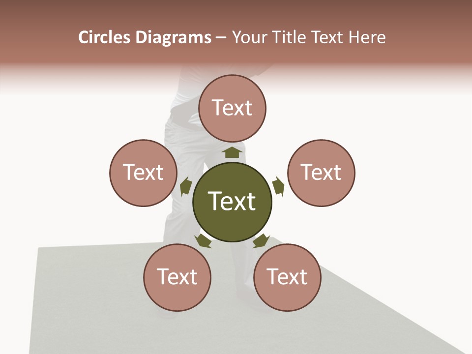 A Man Swinging A Golf Club On Top Of A Green Field PowerPoint Template