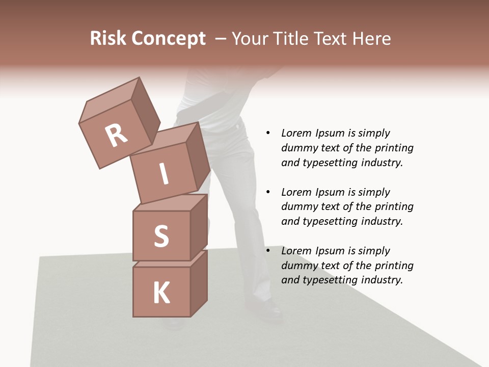 A Man Swinging A Golf Club On Top Of A Green Field PowerPoint Template