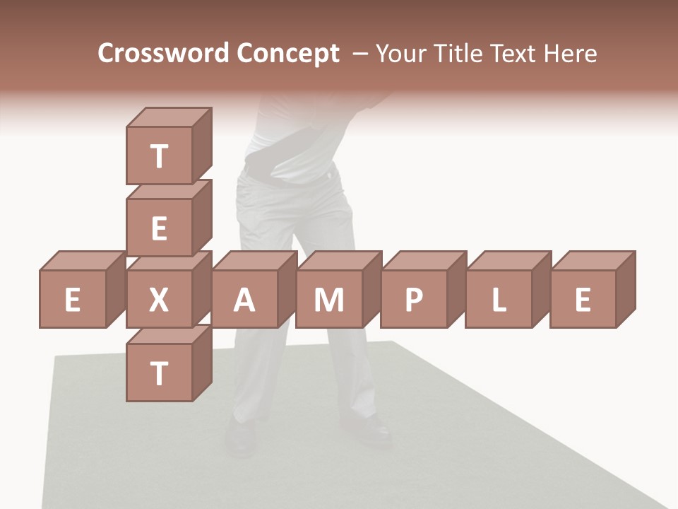 A Man Swinging A Golf Club On Top Of A Green Field PowerPoint Template