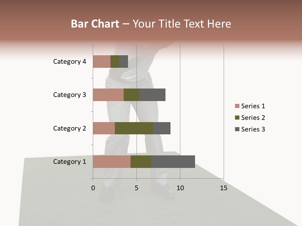 A Man Swinging A Golf Club On Top Of A Green Field PowerPoint Template