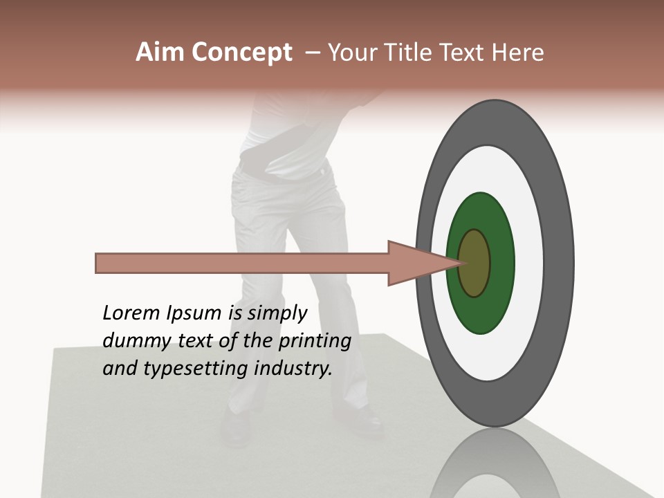 A Man Swinging A Golf Club On Top Of A Green Field PowerPoint Template