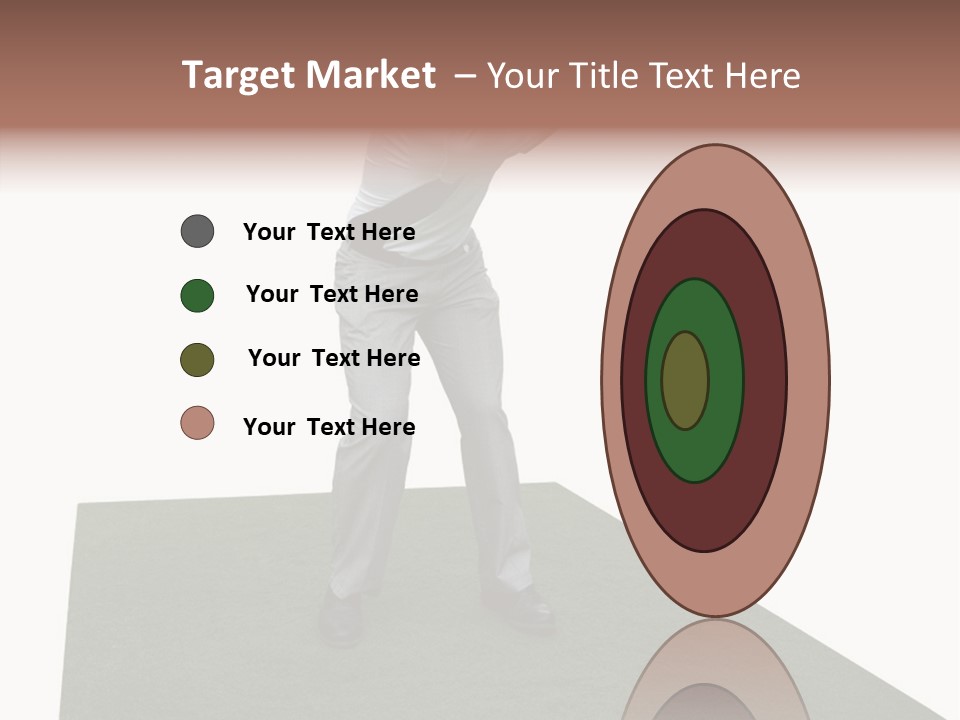 A Man Swinging A Golf Club On Top Of A Green Field PowerPoint Template