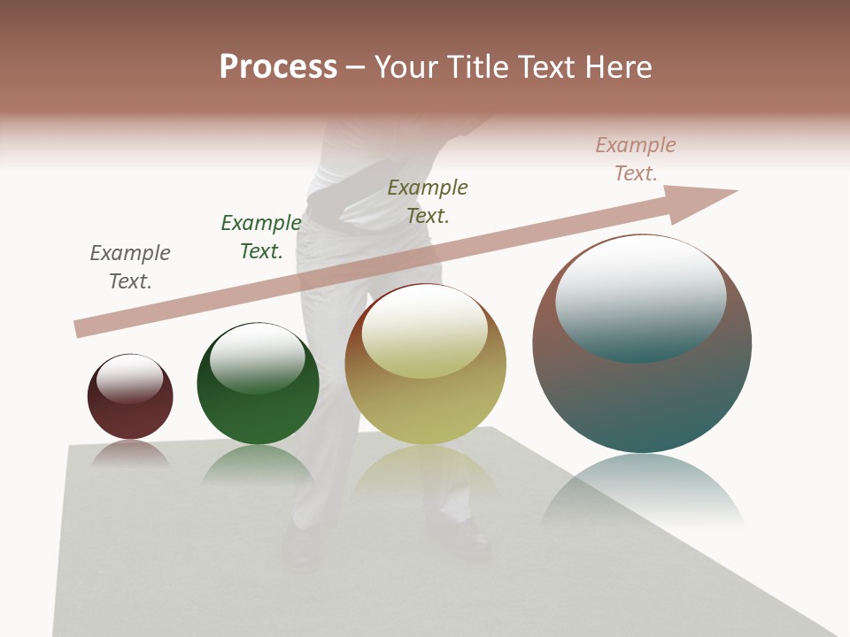 A Man Swinging A Golf Club On Top Of A Green Field PowerPoint Template