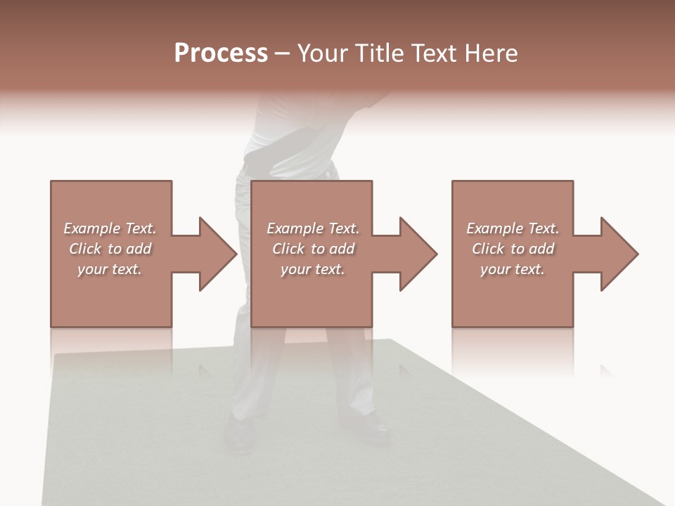 A Man Swinging A Golf Club On Top Of A Green Field PowerPoint Template