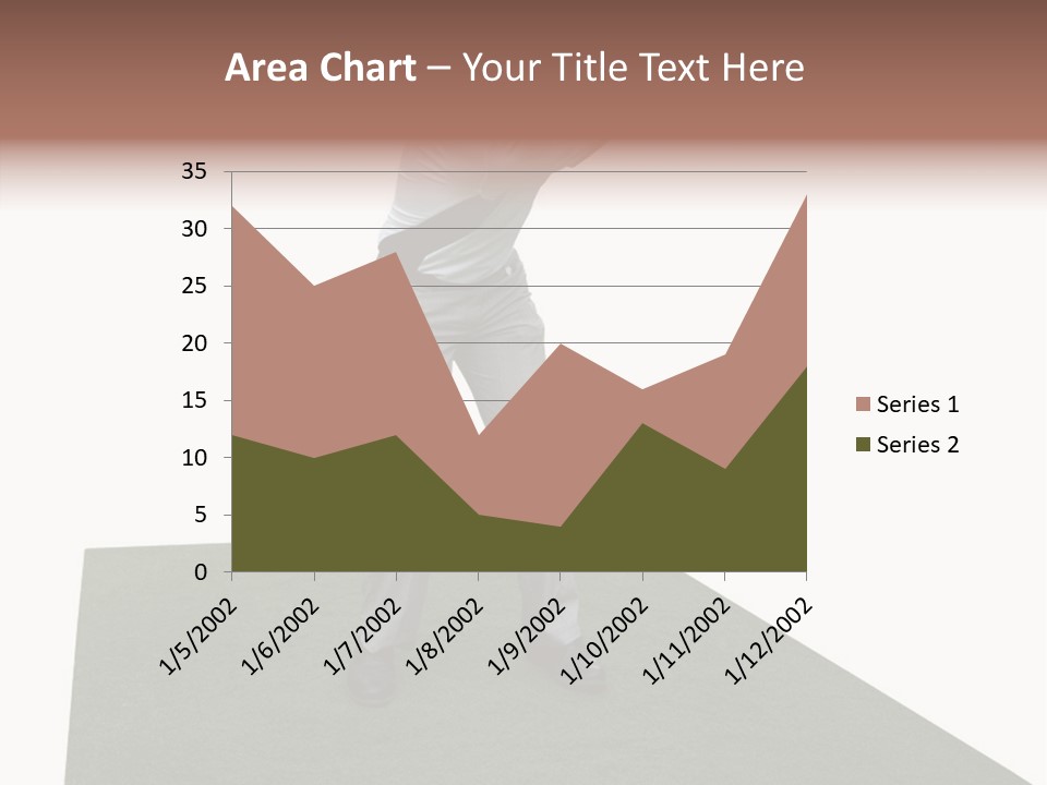 A Man Swinging A Golf Club On Top Of A Green Field PowerPoint Template