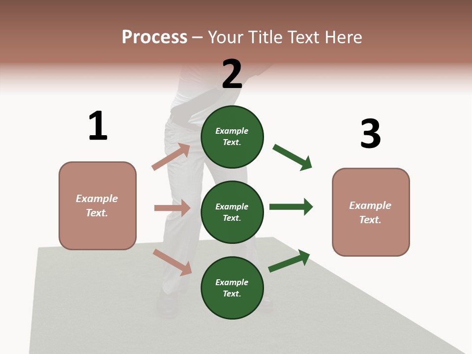 A Man Swinging A Golf Club On Top Of A Green Field PowerPoint Template