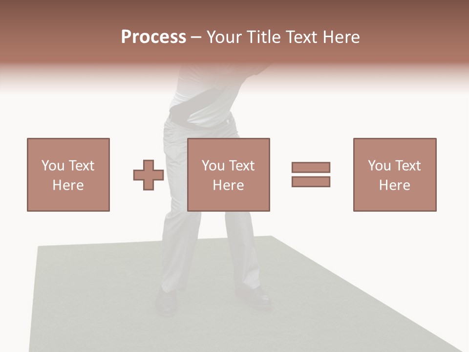 A Man Swinging A Golf Club On Top Of A Green Field PowerPoint Template
