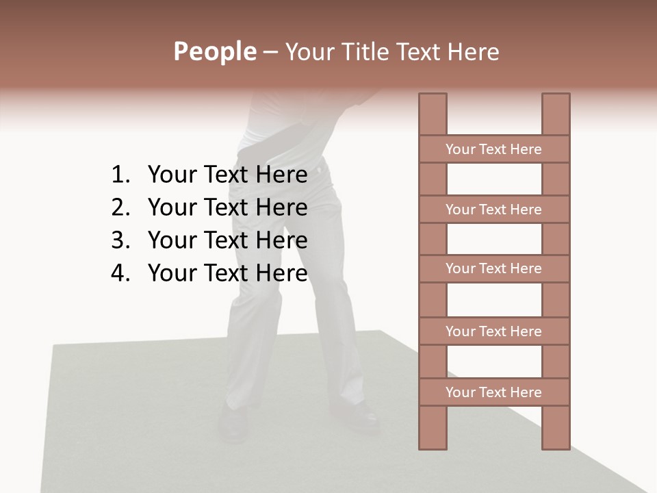 A Man Swinging A Golf Club On Top Of A Green Field PowerPoint Template