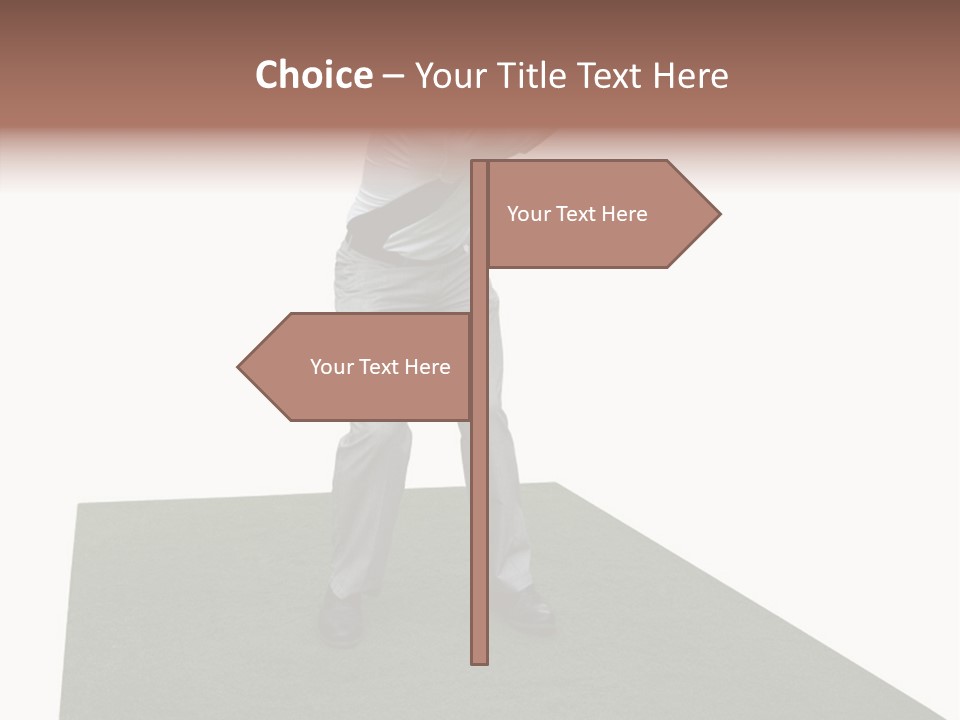 A Man Swinging A Golf Club On Top Of A Green Field PowerPoint Template