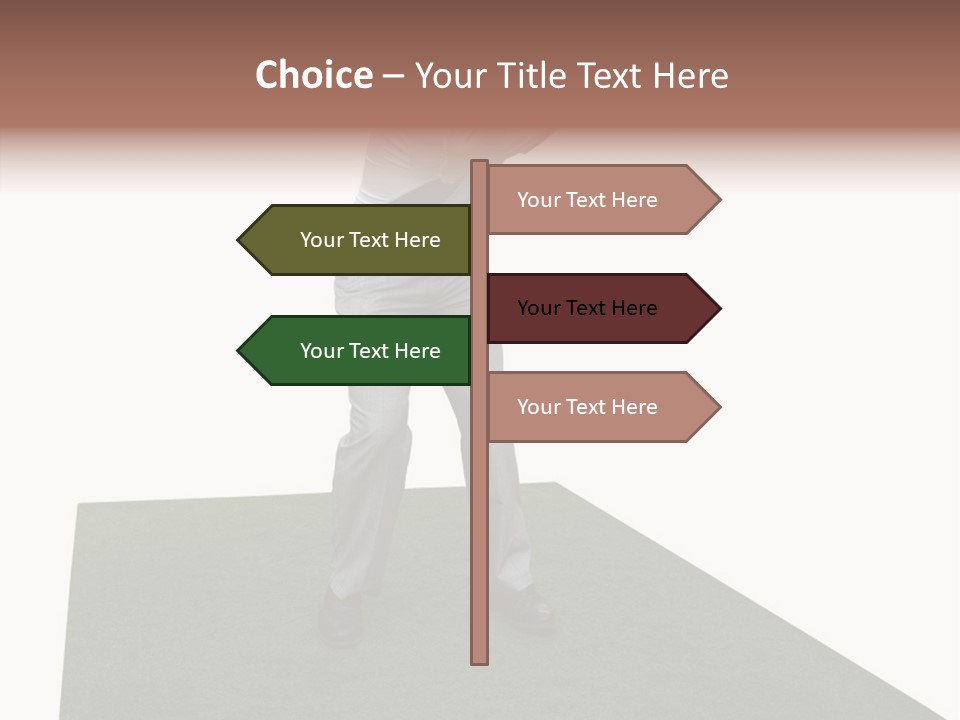 A Man Swinging A Golf Club On Top Of A Green Field PowerPoint Template