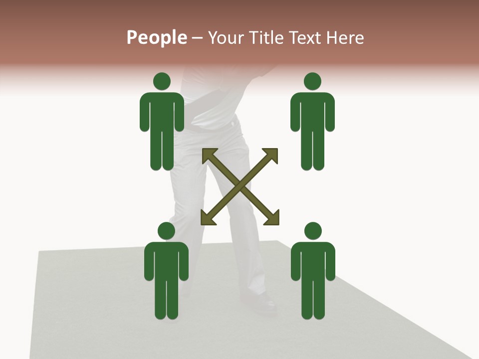 A Man Swinging A Golf Club On Top Of A Green Field PowerPoint Template