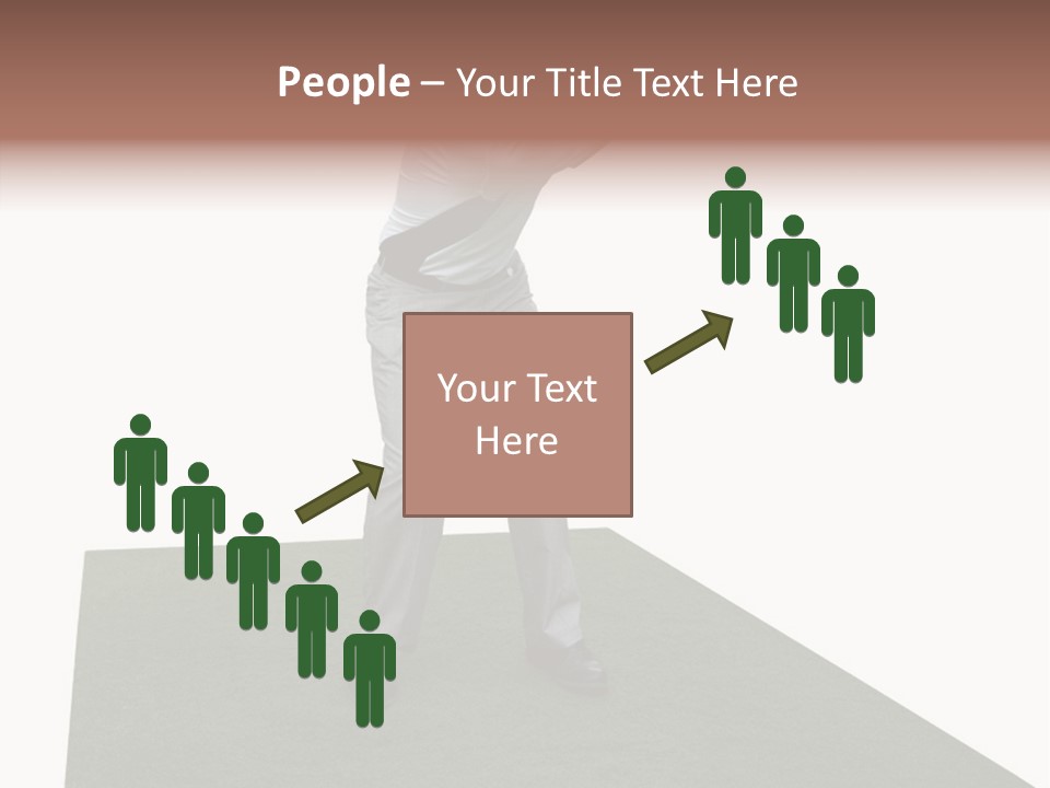 A Man Swinging A Golf Club On Top Of A Green Field PowerPoint Template