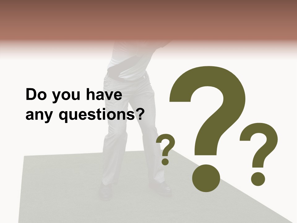 A Man Swinging A Golf Club On Top Of A Green Field PowerPoint Template