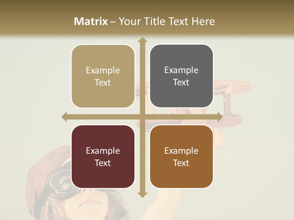 A Little Girl Holding A Toy Airplane In Her Hand PowerPoint Template