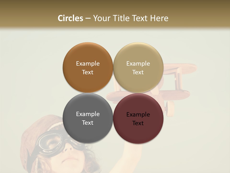 A Little Girl Holding A Toy Airplane In Her Hand PowerPoint Template