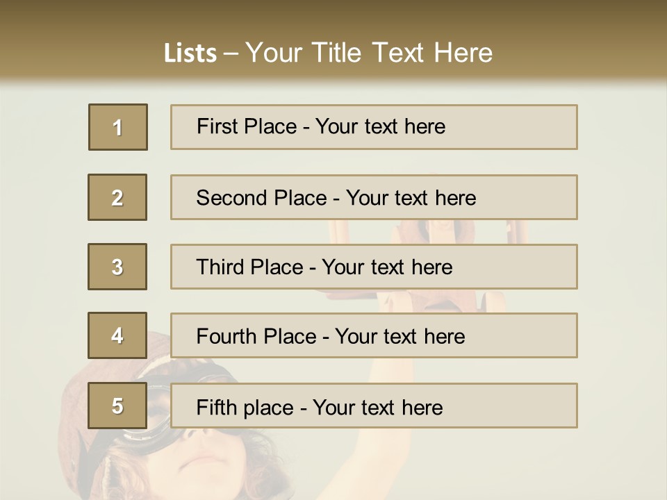 A Little Girl Holding A Toy Airplane In Her Hand PowerPoint Template