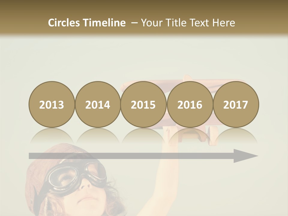 A Little Girl Holding A Toy Airplane In Her Hand PowerPoint Template