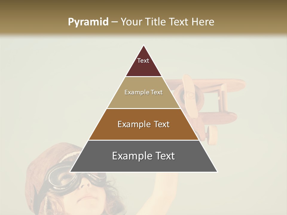 A Little Girl Holding A Toy Airplane In Her Hand PowerPoint Template