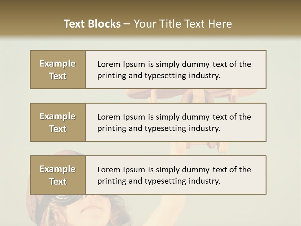 A Little Girl Holding A Toy Airplane In Her Hand PowerPoint Template