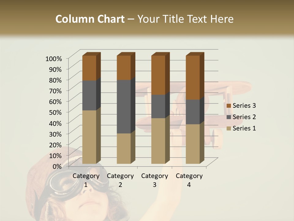 A Little Girl Holding A Toy Airplane In Her Hand PowerPoint Template