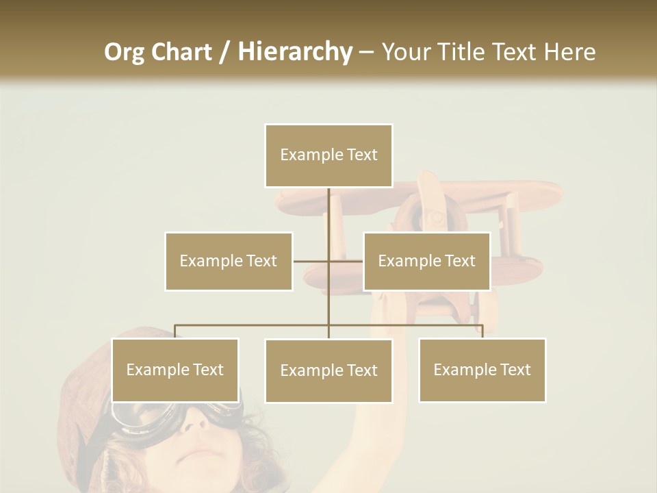 A Little Girl Holding A Toy Airplane In Her Hand PowerPoint Template