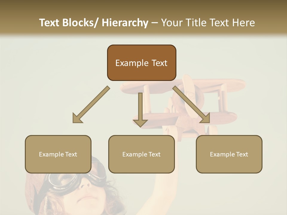 A Little Girl Holding A Toy Airplane In Her Hand PowerPoint Template