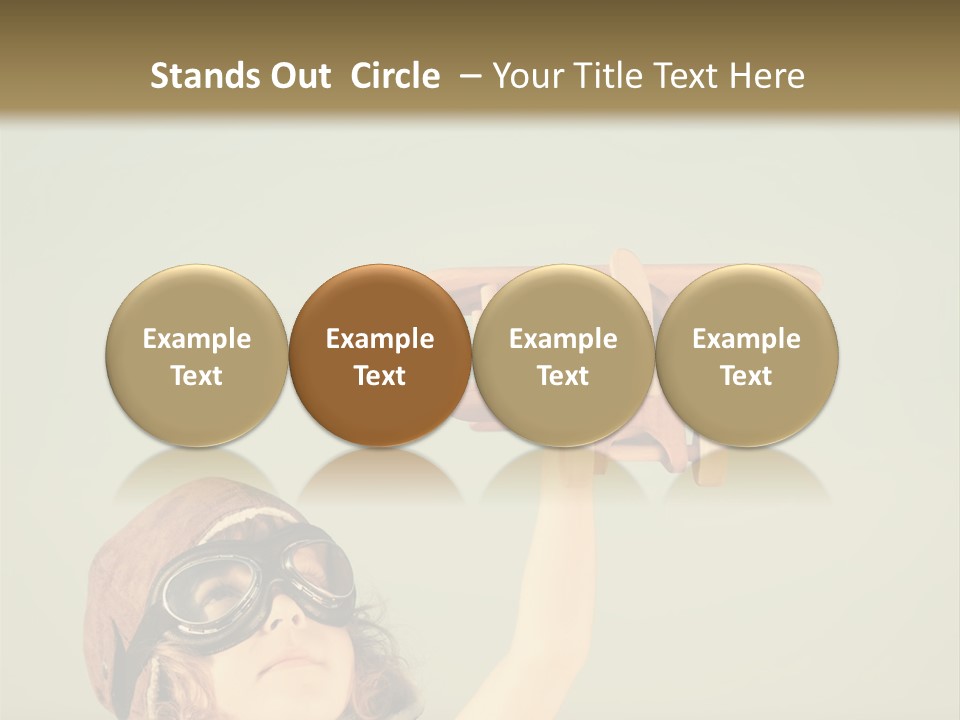 A Little Girl Holding A Toy Airplane In Her Hand PowerPoint Template